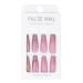 Brishow Long Gold Glitter Press-On Nails - 24 Ballerina Acrylic Pink False Nails for Women & Girls | Premium Quality Artificial Nails - Buy Online on GoSupps.com