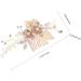 DOITOOL Hair Comb Bride Hair Accessory Flower Clips Hair Styling Accessories Floral Hair Headpiece Wedding Headdresss Birthday Headpiece Gold Decor Hollow Out Bridesmaid Headband Alloy - Buy Online on GoSupps.com