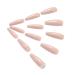 Brishow Long Khaki Press-On Nails with Rhinestones | 24 Ballerina Acrylic Artificial Nails for Women & Girls - Buy Online on GoSupps.com