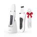 Skin Scrubber Face Spatula Blackhead Remover Pore Cleaner with 4 Modes Plus 4 Gears Face Scrubber Face Scraper Exfoliator for Deep Cleansing Skin Care Tool with 4 Pimple Extractors (White)