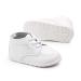 Sonsage Infant Baby Boys Girls Classic PU Leather Wedding Loafers Brogue Toddler Oxford Dress Shoes First Steps Walking Flat Lazy Crib Shoe 12-18 Months A White