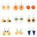 1 Pair Fruit Jewlery Ear Decoration Cherry Decor Earings Ear Jewelry Avocado Delicate Miss Earring 5.5X4.1cm As Shown