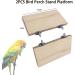 2PCS Bird Platform Flat Wooden Stand Pet Platform Climbing Platform Bird Cage Accessories for Small Animals Parakeets Budgies Chinchilla Hamster Rat Mouse Parrot Flat Platform - Buy Online on GoSupps.com