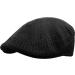 KBETHOS Classic Mesh Newsboy Ivy Cap Hat (21 Colors / 4 Sizes) X-Large Black