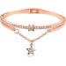Fomiyes 3-Stone Women's Bracelet - Sun and Moon Cuff Retro Gem and Rhinestone Silver Chain Jewelry - Buy Online on GoSupps.com