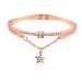 Magiclulu cuff bracelet star hand jewelry Strass bracelet bracelet made of rose gold women bracelet arm loops women's bracelet star women bracelet pentagram trailer Miss 19.5*1.2cm golden