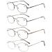 Eyekepper metal frame reading glasses with spring hinge 4 pieces mix +1.00