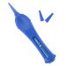 Asseok infant nose cleaning tweezers with LED light security round-head-head-baby ear-nose-nose cleaning agent tool Zange Plastic Cleaner Clip newborn safety safe care (blue)