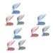 Ciieeo 9 Pcs Soap Holder Mushroom Wall Hook Pink Soap Dish Sink Organizer Shower Soap Case Double Layer Bunked Bath Soap Container Non-slip Green Soap Bathroom Soap Drainer Tub