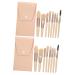 FRCOLOR 2 Sets Travel Makeup Women Favor Face Beauty Tools Blush Brush Supple Makeup Brush Highlights Hair Dye Kit Women Makeup Supplies Aluminum Tube Miss Lip Brush The Face