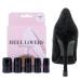 FootFitter Heel Lovers Protective Heel Caps  High Heel Tip Covers  Noise Reducing  Slip-On Caps  5 Pairs of Heel Caps - Black