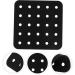 Alipis 1pc Air Fryer Pad Airfryer Air Fryers Round Baking Pan Reusable Kitchen Supply Placemat Food Grade 19X19X0.2cm Black - Buy Online on GoSupps.com