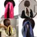 Pack of 2 White Satin Knotted Bow Hair Scrunchies for Women and Girls - Buy Online on GoSupps.com