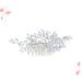 Ipetboom Silver Barrettes Hair Accessories Hair Barrettes for Women Silver Hair Clip Silver Headpiece Hair Side Comb Hair Comb Crystal Bridal Hair Combs Hairpin Bride Wedding - Buy Online on GoSupps.com
