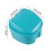 Denture Bath Cup Case Holder with Strainer Basket - 2 Pack for Travel False Teeth Cleaning (Blue Green) - Buy Online on GoSupps.com