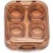 Makelon Elegant contact lens container 5 pieces of contact lens container light carriage contact lenses case case travel contact lens container contact lens dinner screw closure storage travel set (gray)