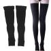 Open Toe Compression Socks 23-32 mmHg - Black Elastic Support Socks for Women | Travel Comfort | XL - Buy Online on GoSupps.com