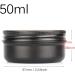 Zeoabsy 10 Pieces 50ml Matte Black Aluminum Empty Jars - Round Doses with Screw Cap for International Shipping - Buy Online on GoSupps.com