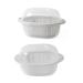 Zerodeko Lid Storage Size Vegetable Multi-Purpose Small Drain Washing Kitchen Round Basket White with Size 1 White