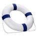 Pool Life Ring 20.5 in,Life Preserver Ring Foam Buoys-Ring Buoy with RopeTape,Blue