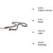 CopCopet Premium Cowhide Dog Leash - 7.50m x 10mm Soft Drag Line with Chromic Carabiner | Braided Leather Dog Accessories Made in Germany - Buy Online on GoSupps.com