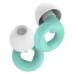 Reusable earplugs for noise reduction soft earplugs for sleeping sound protection suitable for travel work sleep train plane office (green white)