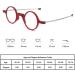 Folding Reading Glasses Blue Light Blocking Computer Reader Metal Round Frame Anti Eyestrain Eyeglasses(Couleur:Noir Grandeur:2.0x) - Buy Online on GoSupps.com