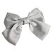 1PC Women Hair Bows Spring Barrette Hair Clip Satin Hair Clip for Women Girls Daily Wear (Grey)