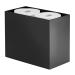 mDesign Tall Steel Floor Stand Toilet Paper Organizer, 4-Roll Tissue Storage Holder Container Bin for Bathroom, Fits Under Sink, Vanity, Shelf, in Cabinet, or Corner, Metro Collection - Matte Black Matte Black 6 x 11 x 9