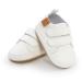 Sonsage Infant Baby Boys Girls Oxford Shoes Pu Leather Lace-Up Anti-Slip Trainer Soft Rubber Sole Toddler First Walking Sneakers 6-12 Months D White
