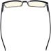 Eyekeper Classic Computer Reading Glasses - Rectangular Black +1.75 Light Yellow Tint with Spring Hinge - International Shipping Available - Buy Online on GoSupps.com