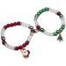Vsilay Lianxue Christmas Bead Bracelets - Matching Magnetic Heart Pair for Men & Women | Festive Santa Claus Jewelry - Buy Online on GoSupps.com