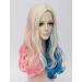 FVCENT 26 Long Loose Curly Mixed Color Cosplay Wig for Women - Harley Quinn Inspired Carnival Costume - Buy Online on GoSupps.com