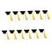 CHILDWEET 12pcs Graduation Season Card Graduation Caps Cupcake Topper Graduation Cap Pick Cap Decorations for Graduation Phd Cake Picks Non-woven Fabric Student Finished Product Graduate Yellow 10X3.8X3.8CM