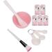 Qukaim Mask Bowl Facial Mask DIY Tool Kit 5 Set Mask Bowl Brush Measuring Spoon Pink - Buy Online on GoSupps.com