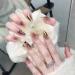 Temperament manicure irregular blush in autumn and winter love hand-worn nail fashion whitening finished nail patch.(XS) - Buy Online on GoSupps.com