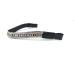 Equipride of beautiful horse-straps with shiny sparkling sparkling rhinestones in an arc shape bright clear Black Leather Cob 15 "