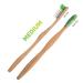 Woobamboo Bamboo Toothbrush 4 Pack - Adult Medium - BPA Free Nylon Bristles - Eco-Friendly & Biodegradable - Buy Online on GoSupps.com
