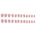 Justotry 24-Piece White Wavy Angular Press-On Nails with Rhinestones | Glossy French Square Fake Nails for Women - Buy Online on GoSupps.com