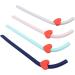 Foldable Silicone Straws Easy Cleaning Portable Foldable Silicone Straws Odorless Blue Pink Green Gray Safe for Camping Picnics - Buy Online on GoSupps.com