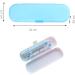 Ronoza Toothbrush Case Set - 2 Travel Toothbrush Holders for Camping Hiking & Business Trips - White & Blue Toothbrush Box - Buy Online on GoSupps.com