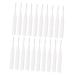Angoily 20pcs Micro Eyebrow Brush with Cap Makeup Brush Eyebrow Brush Micro Cosmetic Brush Mini Eyebrow Wand Nylon Brush Interdental Brush Small Tooth Brush White Mascara Major 5.60X0.80X0.80CM White