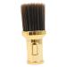 Fomiyes powder brush for the body hairdresser cleaning brush hairdresser clothing retractable make-up brush men Bart hairdressing salon shaving brush neck cleaning brush man plastic paint hair 13.5x6.cm golden