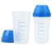 2pc 300ml Transparent Shaker Bottle Milkshake Protein Powder Mixing Bottle Shake Cup Practical Water Bottle Drinkware