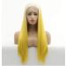 BGHJUE N Yellow Long Straight Synthetic Wig - 50% Human Hair Heat Resistant Soft & Smooth Wigs for Women - Buy Online on GoSupps.com