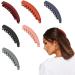 Tadipri 6 Pieces Banana Clips Hair Hair Clips for Women Acrylic Ponytail Clips (Blue Black Wine Red Orange Pink Grey) - Buy Online on GoSupps.com