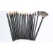 24-Piece Wooden Handle Makeup Brush Set - Professional Eyeliner & Beauty Tools for Perfect Makeup - Buy Online on GoSupps.com