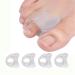 Jinlanshop large toe extensor toe caps 4 gel toe spreader for hallux valgus correction for overlapping toes hammer toes pain relief