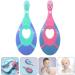 2pcs Silicone Infant Training Toothbrush Set | Soft Bristles & Teething Handle | Baby Toy for Babies/Toddlers Gums - Buy Online on GoSupps.com