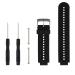Replacement for Garmin Forerunner 235 / Garmin Approach S20 S5 S6 Watch Band Accessory, Adjustable Silicone Solid&Pattern Strap Wristband for Forerunner 220/230/620/630/735XT/235Lite Black/Black